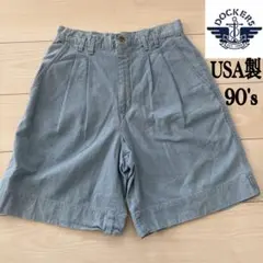 90s USA製 DOCKERS タック　シャンブレー　ショートパンツ　古着のサムネイル