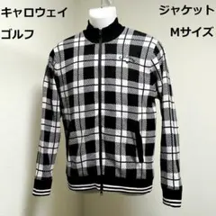 ◆キャロウェイゴルフ　メンズ　ニットジャケット　チェック柄　Mサイズ