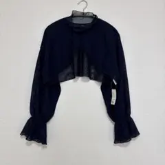 【新品未使用】Apres jour シースルー クロップド ボレロ ネイビーのサムネイル