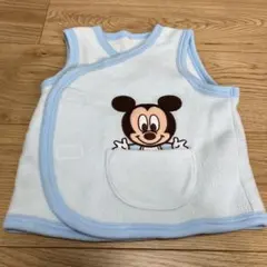ディズニーベビー ミッキー 水色 ベビー用ベスト サイズ50〜70