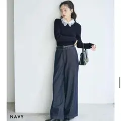 2TYPE襟付きリブニット