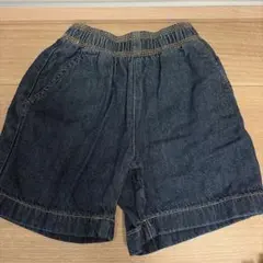 ダークデニム 半ズボン ウエストゴム