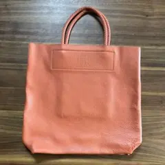 ヒロフ　オレンジ レザー トートバッグ