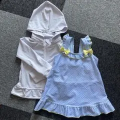 petit main プティマイン フリルラッシュガード 水着