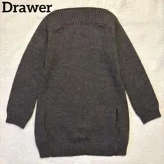 Drawer ドゥロワー ニット セーター アルパカ ボートネック グレー 2