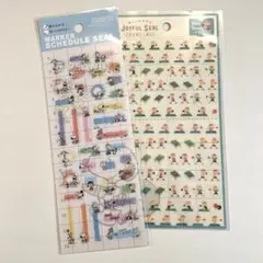 手帳　スケジュールシール　2枚セット スヌーピー