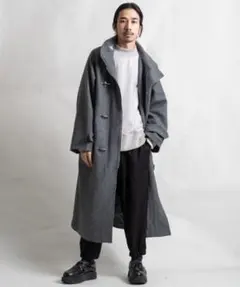 LFM(U)】Wフェイスダッフルコート unisex ブラックLサイズ - メルカリ