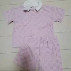 110サイズ パイルハートえり付きセットアップ