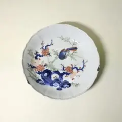 川上真子 九谷焼染付輪花絵皿 - メルカリ