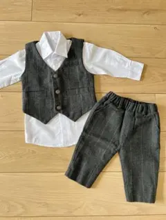 タキシード 80 ベスト/シャツのセット