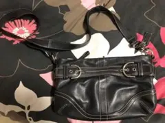 coach コーチ　本革　バッグ　ショルダーバッグ　黒