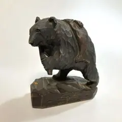 木彫りの熊/一刀彫/ヴィンテージ 北海道民芸品 木彫り 熊の一刀彫り 昭和レトロ ビンテージ