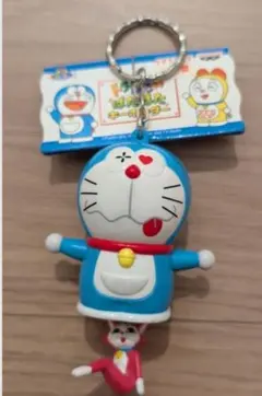 【当時物】ドラえもん ばたばたキーホルダー カムカムキャット レトロ レア