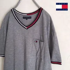 TOMMY HILFIGER 半袖カットソー　クレイジーパターンライン