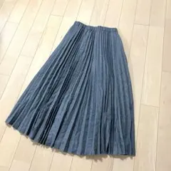 【ジョイントワークス】グレー プリーツロングスカートのサムネイル