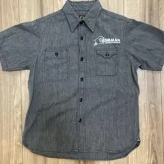 【美品】CUSHMAN クッシュマン 半袖 ワークシャツ グレーのサムネイル