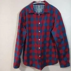 wonder nation 赤と青のチェックシャツ XL