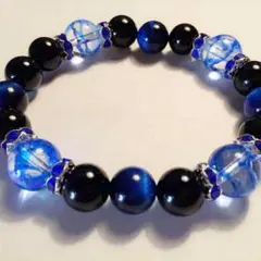クリスマス　ブルークラック　パワーストーン　数珠