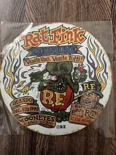 Rat Fink MOONEYES 円形 ブリキ看板