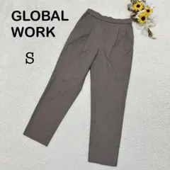 【グローバルワーク】テーパードパンツ スラックス チェック柄 カジュアル S