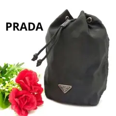 PRADA プラダ 巾着 ポーチ 小物入れ テスート ナイロン 黒