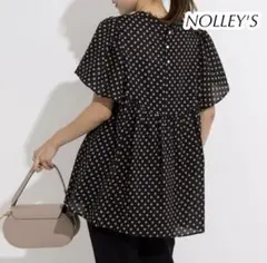 NOLLEY'S ノーリーズ ミラクルウェーブ ペプラム ブラウス