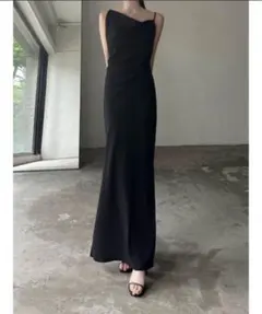 asymmetry drape cami dress