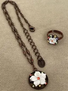 JACQUELINE SINGH PARIS フラワーネックレス&リング