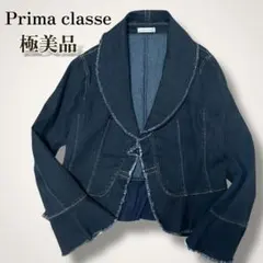 極美品✨プリマクラッセ デニム風 ジャケット 大人可愛い 上品 カジュアル 綺麗