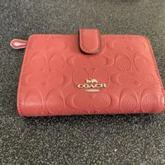 COACH ☆二つ折り財布 ☆ピンク - メルカリ