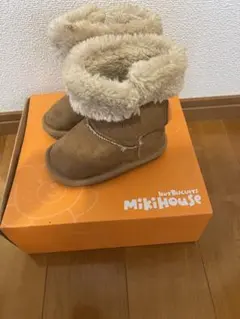 MikiHouse ファー付きブーツ 13cm キャメル