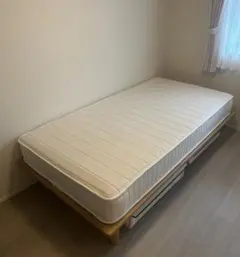 ぽんぽこ様専用　【無印】シングルベッドフレーム 引き出し付き マットレスセットのサムネイル