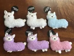 【Animal Keychain】アルパカぬいぐるみキーホルダー（6点セット）