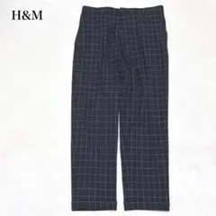 H&M スラックス スキニーフィット チェック柄 ストレート コットン ビジネスのサムネイル