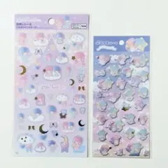 【正規品】サンリオ　箔押しシール　ぷくっとシール　キキララ　2枚セット