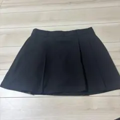 ティーン向けGU プリーツミニスカート ブラック Lサイズのサムネイル