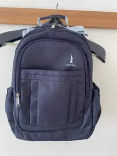 未使用に近い美品　イーストボーイサラ　リュック　ネイビー　19L リボン風トップのサムネイル