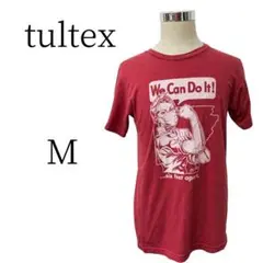 ★美品 tultex タルテックス 赤 Tシャツ・カットソー M