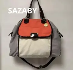 SAZABY 旅行バッグ　ボストンバッグ　バイカラー