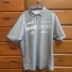 デサント MOVE SPORT ポロシャツ ライトブルーグレー M