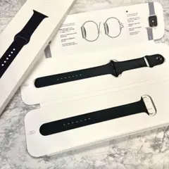 【美品】Apple 純正 ブラック スポーツバンド44mm M/L XL