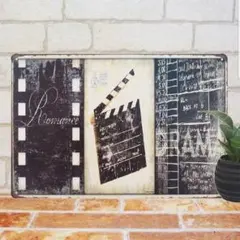 デザイン看板】白黒映画館dr★1000種類★れんと★モノクロ 映写機 昭和レトロのサムネイル