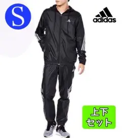 新品★アディダスウインドブレーカー 上下セット トラックスーツ ジャージ★S
