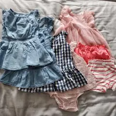 babyGap 7点セット デニムブルー フリル付きトップスなど