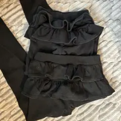 フリル付きブラックレギンス 100＆130㎝