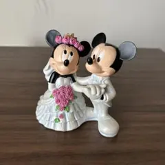美品！セトクラフト ディズニー ミッキー＆ミニー ウェディング フィギュア 置物