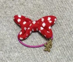 ディズニー　リボンヘアゴム　ミニーちゃん