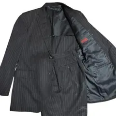 DURBAN ダーバン スーツセットアップ ストライプ ネイビー　ウール100%