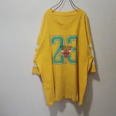 古着 アスレチックTシャツ 黄 シカゴブルズ NBA USA 90sビンテージ