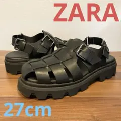 ZARA ザラ チャンキーソール サンダル 42 ブラック 27cm相当のサムネイル